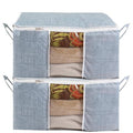 Storage Bag-UnderBed Blanket Storage Bag Covers With Handles(Set of 2)